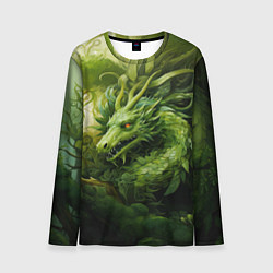 Мужской лонгслив Зеленый травяной дракон