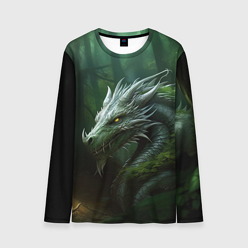 Мужской лонгслив Зеленый дракон 2024 года / 3D-принт – фото 1
