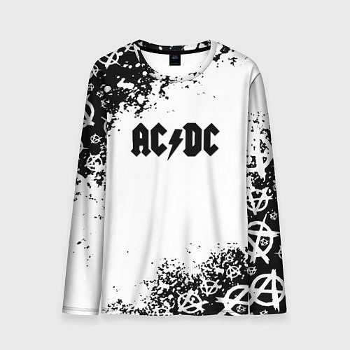 Мужской лонгслив AC DC anarchy rock / 3D-принт – фото 1