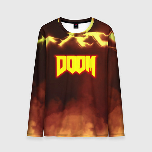Мужской лонгслив Doom storm огненное лого / 3D-принт – фото 1
