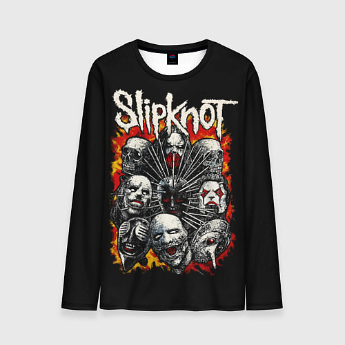 Мужской лонгслив Slipknot метал-группа / 3D-принт – фото 1