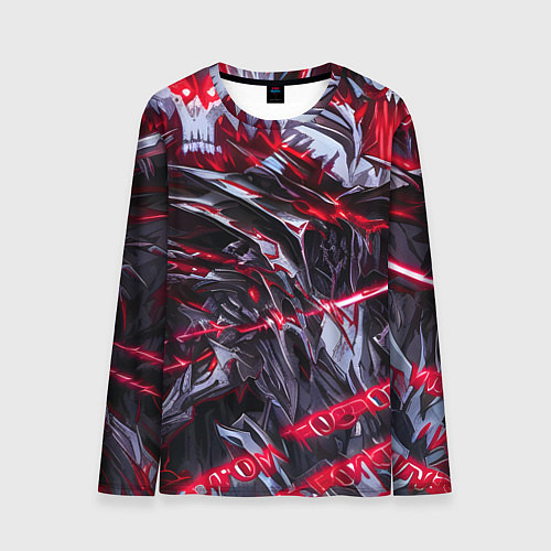 Мужской лонгслив Красная адская броня / 3D-принт – фото 1