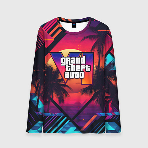 Мужской лонгслив GTA 6 аbstract logo / 3D-принт – фото 1