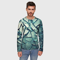 Лонгслив мужской Битое стекло текстура, цвет: 3D-принт — фото 2