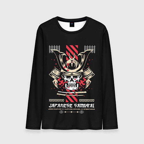 Мужской лонгслив Japanese samurai streetwear / 3D-принт – фото 1