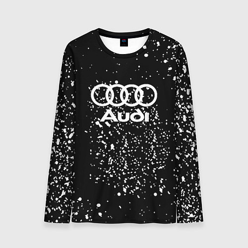 Мужской лонгслив Audi белая краска авто спорт / 3D-принт – фото 1