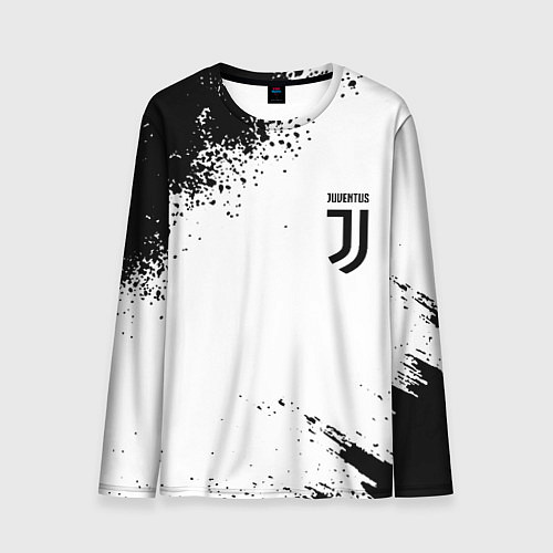 Мужской лонгслив Juventus sport color black / 3D-принт – фото 1