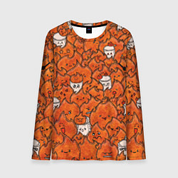 Мужской лонгслив Милые огоньки и зефирки