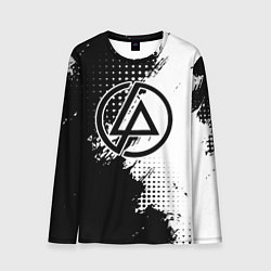 Лонгслив мужской Linkin park - черно-белая абстракция, цвет: 3D-принт