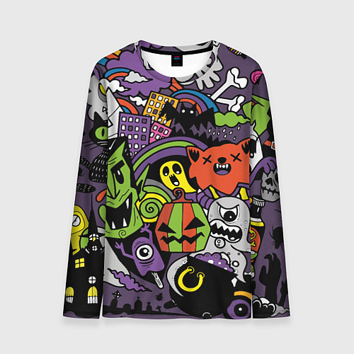 Мужской лонгслив Страшно веселые монстры / 3D-принт – фото 1