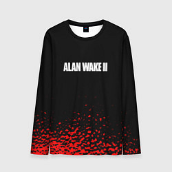 Мужской лонгслив Alan wake писатель гейм краски