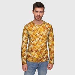 Лонгслив мужской Кукурузный абстрактный эффект, цвет: 3D-принт — фото 2