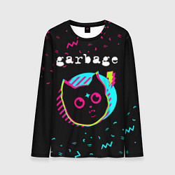 Лонгслив мужской Garbage - rock star cat, цвет: 3D-принт