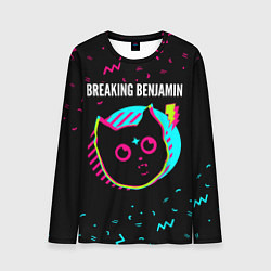 Лонгслив мужской Breaking Benjamin - rock star cat, цвет: 3D-принт