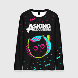 Лонгслив мужской Asking Alexandria - rock star cat, цвет: 3D-принт