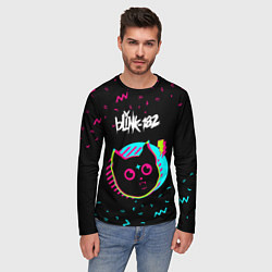 Лонгслив мужской Blink 182 - rock star cat, цвет: 3D-принт — фото 2