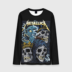 Лонгслив мужской Metallica - skulls, цвет: 3D-принт