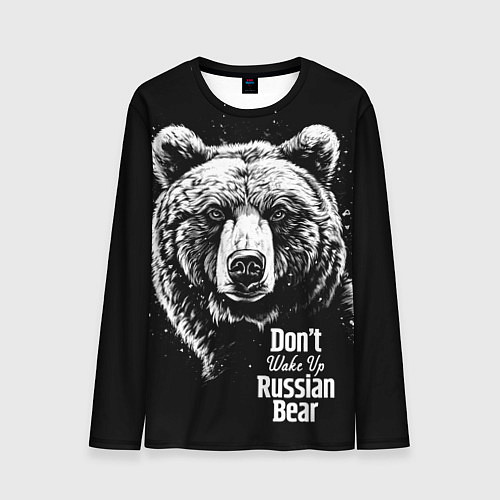 Мужской лонгслив Do not wake up the Russian bear / 3D-принт – фото 1