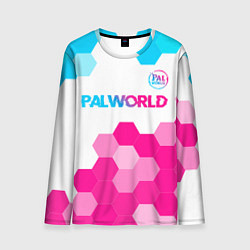 Мужской лонгслив Palworld neon gradient style посередине