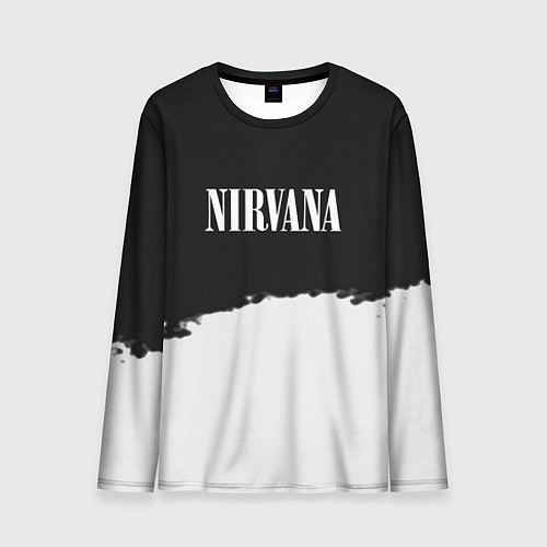 Мужской лонгслив Nirvana текстура / 3D-принт – фото 1