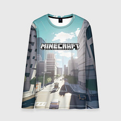 Мужской лонгслив Minecraft дневной город