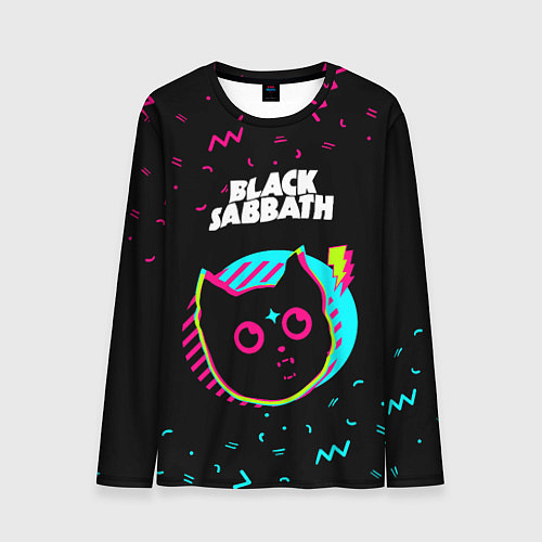 Мужской лонгслив Black Sabbath - rock star cat / 3D-принт – фото 1