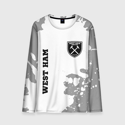 Мужской лонгслив West Ham sport на светлом фоне вертикально / 3D-принт – фото 1