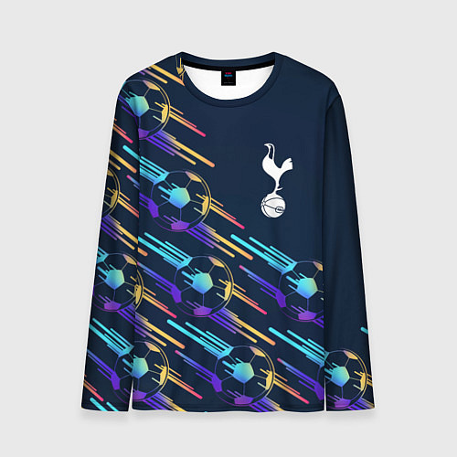 Мужской лонгслив Tottenham градиентные мячи / 3D-принт – фото 1