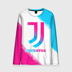 Мужской лонгслив Juventus neon gradient style