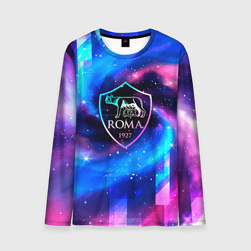 Мужской лонгслив Roma неоновый космос / 3D-принт – фото 1