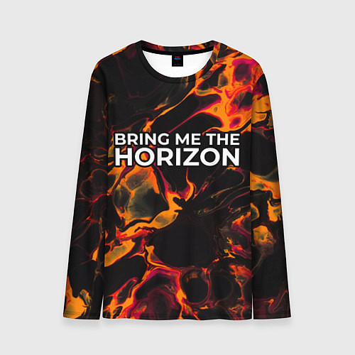 Мужской лонгслив Bring Me the Horizon red lava / 3D-принт – фото 1