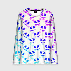 Лонгслив мужской Marshmello pattern neon, цвет: 3D-принт