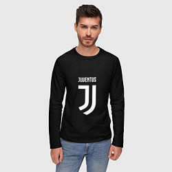 Лонгслив мужской Juventus sport fc белое лого, цвет: 3D-принт — фото 2