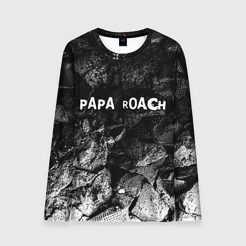 Мужской лонгслив Papa Roach black graphite / 3D-принт – фото 1