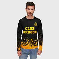 Лонгслив мужской Club Brugge - gold gradient посередине, цвет: 3D-принт — фото 2