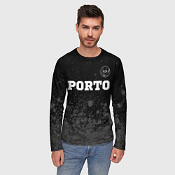 Лонгслив мужской Porto sport на темном фоне посередине, цвет: 3D-принт — фото 2
