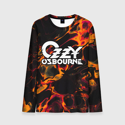 Мужской лонгслив Ozzy Osbourne red lava / 3D-принт – фото 1