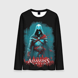 Мужской лонгслив Assassins creed синий дым