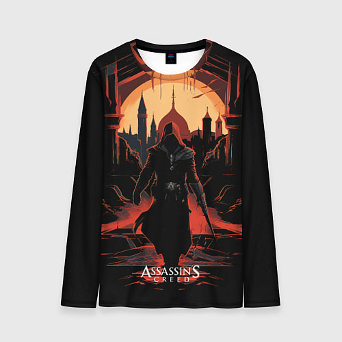 Мужской лонгслив Assassins creed заброшенный старый город / 3D-принт – фото 1
