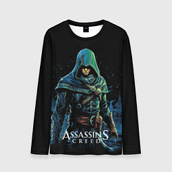 Лонгслив мужской Assassins creed персонаж нарисован на черном, цвет: 3D-принт
