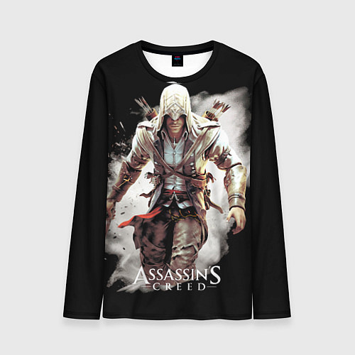 Мужской лонгслив Assassins creed белая пыль / 3D-принт – фото 1
