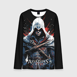 Мужской лонгслив Assassins creed мазки красок