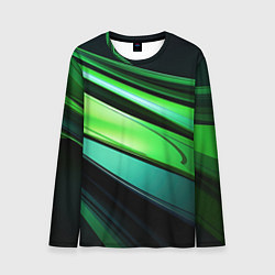 Мужской лонгслив Абстрактные геометрические плавные линии минимализ