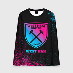Мужской лонгслив West Ham - neon gradient