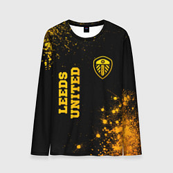 Мужской лонгслив Leeds United - gold gradient вертикально