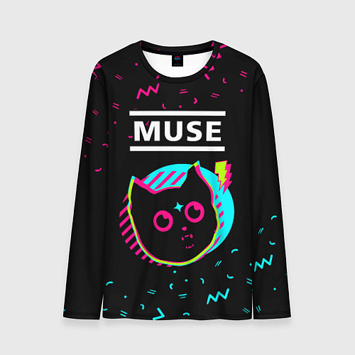 Мужской лонгслив Muse - rock star cat / 3D-принт – фото 1
