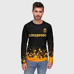 Лонгслив мужской Liverpool - gold gradient посередине, цвет: 3D-принт — фото 2