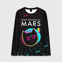 Мужской лонгслив Thirty Seconds to Mars - rock star cat