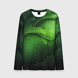 Лонгслив мужской Зеленая яркая абстрактная текстура, цвет: 3D-принт
