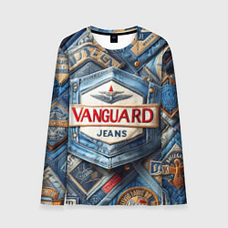 Мужской лонгслив Vanguard denim patchwork - ai art